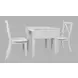 Eastern Tides Brushed White 3 Piece Dining Set