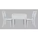 Eastern Tides Brushed White 3 Piece Dining Set