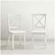 Eastern Tides Brushed White Cross Back Side Chair Set of 2