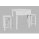 Eastern Tides Brushed White 3 Piece Counter Height Dining Set
