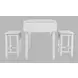 Eastern Tides Brushed White 3 Piece Counter Height Dining Set