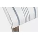 Eastern Tides Brown and Blue Stripe Upholstered 3 Piece Dining Set