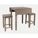 Eastern Tides Brushed Bisque 3 Piece Counter Height Dining Set