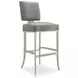 Reserved Seating Pewter Upholstered Bar Stool