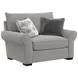 Alden Stone Upholstered Chair and A Half with Pillows