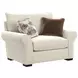 Alden Linen Upholstered Chair and A Half with Pillows
