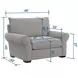 Alden Stone Upholstered Chair and A Half with Pillows