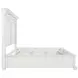 McKinney Vintage White King Panel Bed with LED