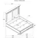 McKinney Vintage White King Panel Bed with LED