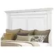 McKinney Vintage White California King Panel Bed with LED