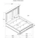 McKinney Vintage White California King Panel Bed with LED