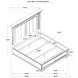 McKinney Vintage White Queen Panel Bed with LED