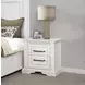 McKinney Vintage White 2 Drawer Nightstand with USB Charging