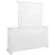 McKinney Vintage White 6 Drawer Dresser with Mirror