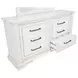 McKinney Vintage White 6 Drawer Dresser with Mirror