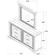 McKinney Vintage White 6 Drawer Dresser with Mirror