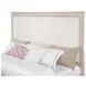Pembroke Washed Oak and Cream King Upholstered Panel Bed with Nailhead Trim