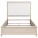 Pembroke Washed Oak and Cream Upholstered Panel Bedroom Set with Nailhead Trim