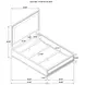 Pembroke Washed Oak and Cream Queen Upholstered Panel Bed with Nailhead Trim