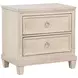 Pembroke Washed Oak and Cream Upholstered Panel Bedroom Set with Nailhead Trim