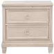 Pembroke Washed Oak and Cream Upholstered Panel Bedroom Set with Nailhead Trim