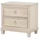 Pembroke Washed Oak and Cream Upholstered Panel Bedroom Set with Nailhead Trim