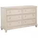 Pembroke Washed Oak 6 Drawer Dresser