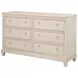 Pembroke Washed Oak 6 Drawer Dresser