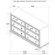 Pembroke Washed Oak 6 Drawer Dresser