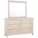 Pembroke Washed Oak and Cream Upholstered Panel Bedroom Set with Nailhead Trim