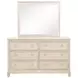 Pembroke Washed Oak and Cream Upholstered Panel Bedroom Set with Nailhead Trim