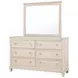 Pembroke Washed Oak and Cream Upholstered Panel Bedroom Set with Nailhead Trim