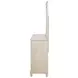 Pembroke Washed Oak and Cream Upholstered Panel Bedroom Set with Nailhead Trim
