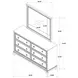 Pembroke Washed Oak 6 Drawer Dresser with Mirror