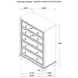 Pembroke Washed Oak 5 Drawer Chest