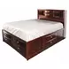 Ireland Espresso Queen Bookcase and Storage Bed