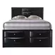 Ireland Black Full Storage Platform Bed