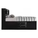 Ireland Black Full Storage Platform Bed