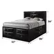 Ireland Black Full Storage Platform Bed