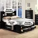 Ireland Black Full Storage Platform Bed