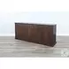 Sagewyn Natural Black Wood 4 Arched Glass Door Accent Cabinet