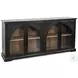 Sagewyn Natural Black Wood 4 Arched Glass Door Accent Cabinet