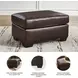 Santorine Dark Brown Leather Ottoman