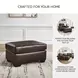 Santorine Dark Brown Leather Ottoman