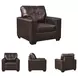 Santorine Dark Brown Leather Chair