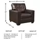 Santorine Dark Brown Leather Chair