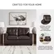 Santorine Dark Brown Leather 62" Loveseat