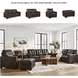 Santorine Dark Brown Leather 85" Sofa