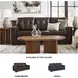 Santorine Dark Brown Leather 85" Sofa