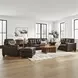 Santorine Dark Brown Leather Queen 85" Sofa Sleeper